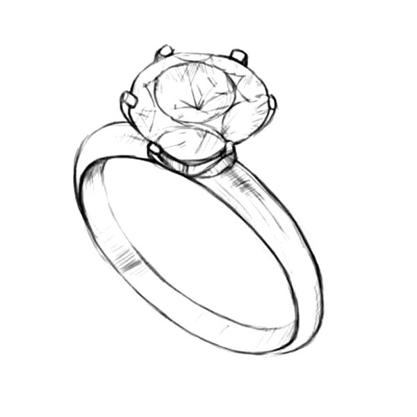 Кольцо рисунок карандашом