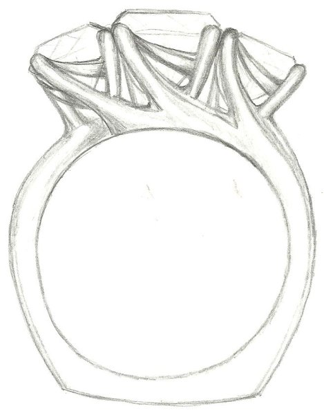 Кольцо карандашом