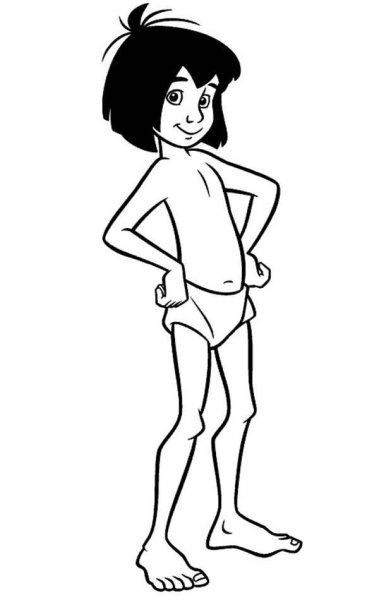 Маугли картинки раскраски