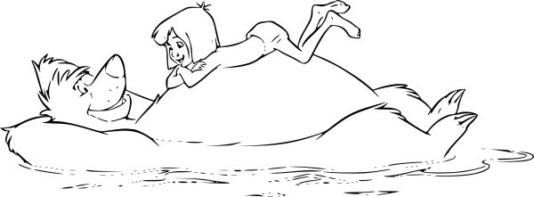 Нарисовать Маугли карандашом