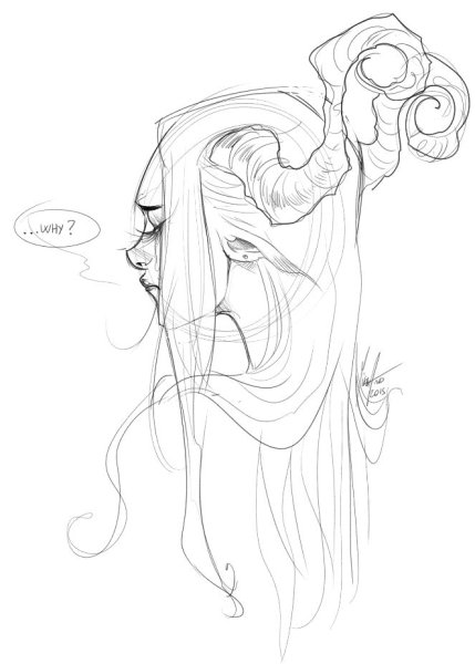 Мифические девушки карандашом