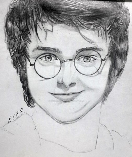 Гарри Поттер портрет для срисовки