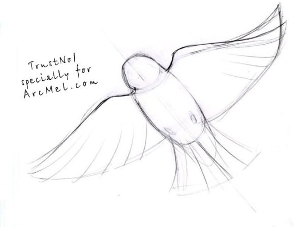 Жаворонок карандашом