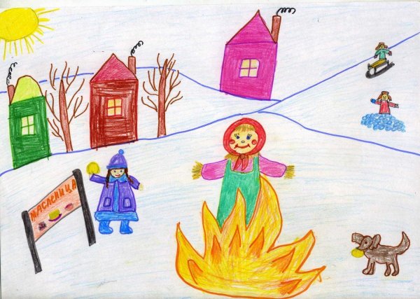 Масленица рисунок