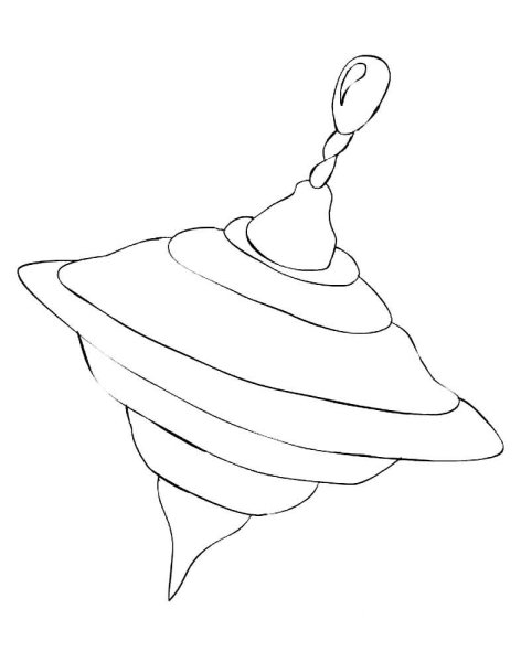 Юла раскраска