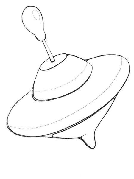 Юла раскраска для малышей