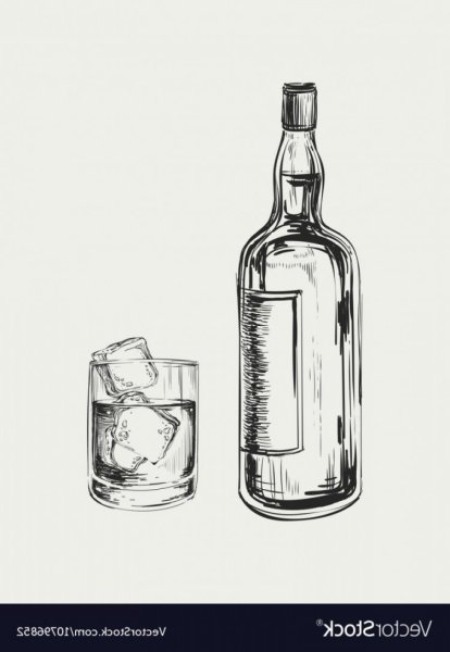 Бутылка водки вектор