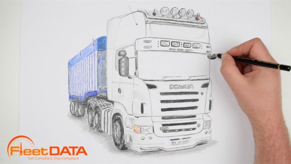 Фура Скания для рисования