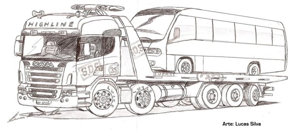 Раскраска автовоз