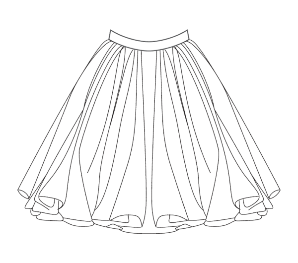 Рисование юбки