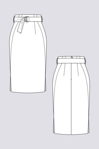 Юбка на кокетке эскиз