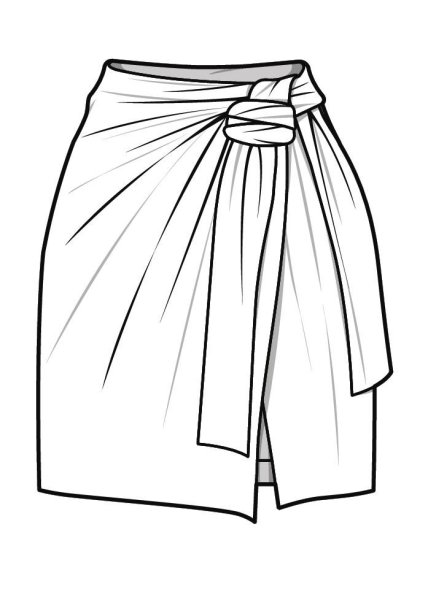 Макет прямой юбки