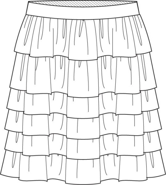 Юбка раскраска