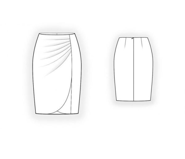 Юбка солнце клёш эскиз