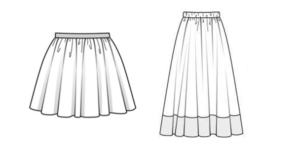 Юбка раскраска