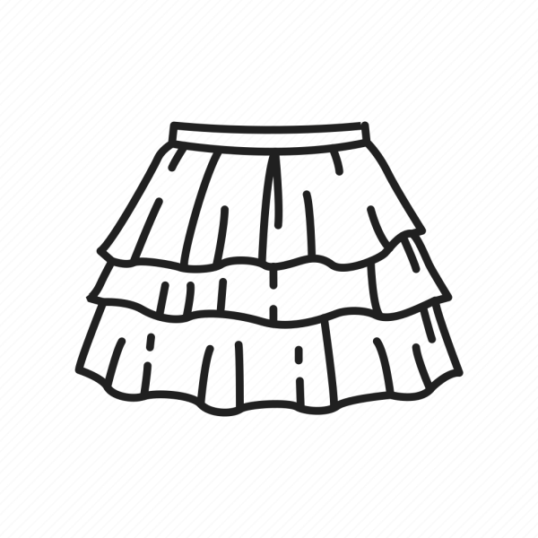 Как нарисовать юбку со складками