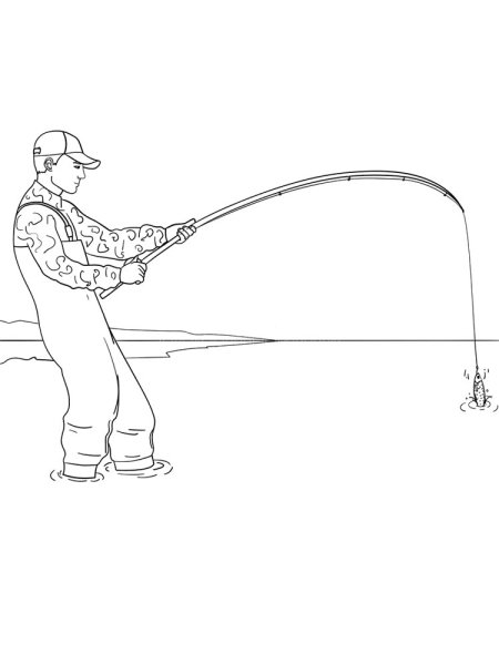 Раскраска удочка