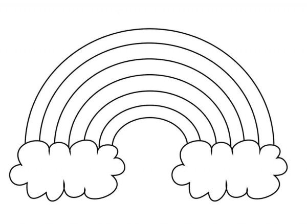 Радуга раскраска для детей