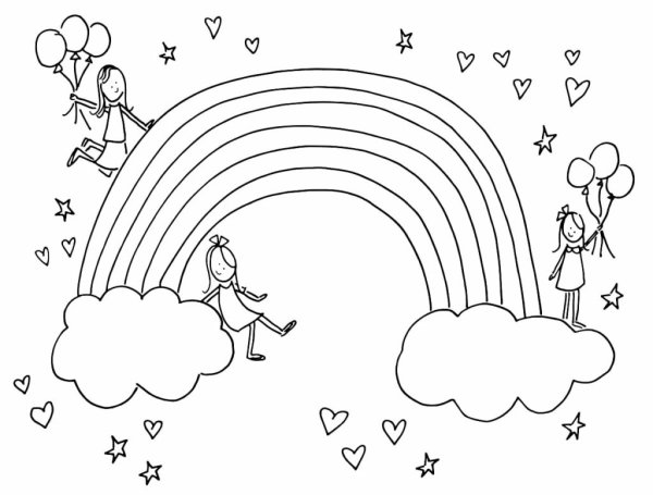 Рисунки для срисовки Радуга