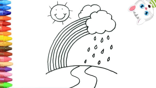 Радуга рисунок для детей схема