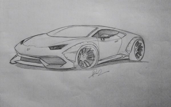 Ламборджини Хуракан скетч