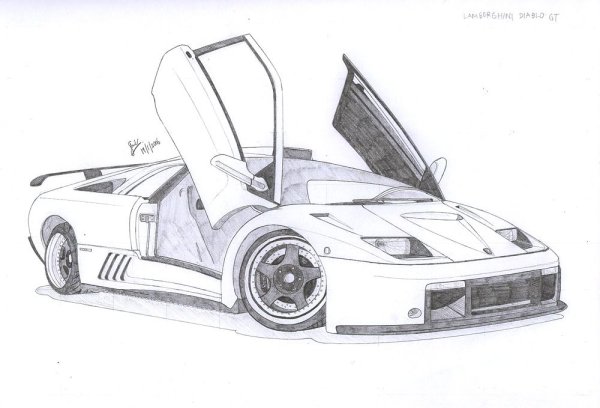 Рисунок Ламборгини диабло