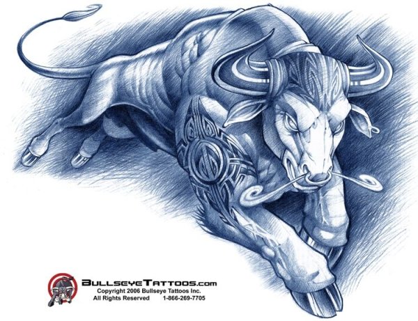 Тату Телец эскизы