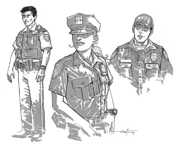 Полиция рисунок карандашом