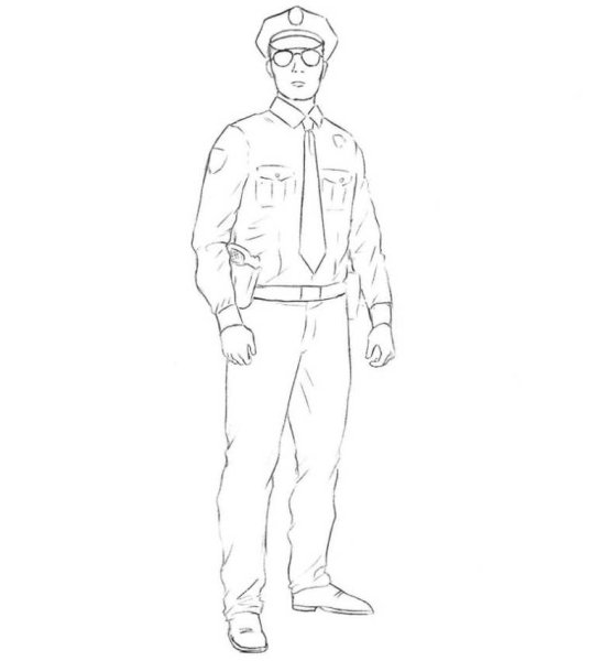 Раскраска милиционер