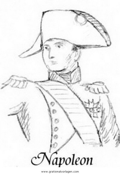 Наполеон Бонапарт рисунок легкий