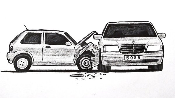 Раскраска авария машин