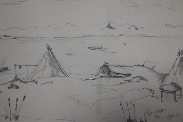 Лёгкие рисунки карандашом тундры