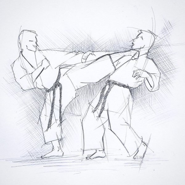 Каратэ раскраска для детей