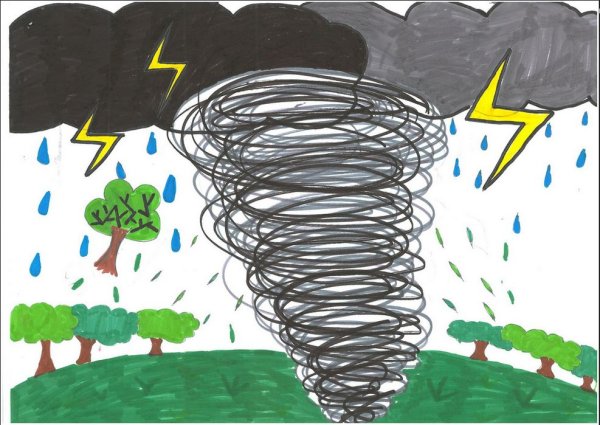 Рисунок на тему стихийные бедствия