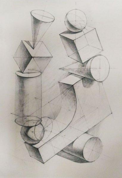 Композиция из геометрических фигу