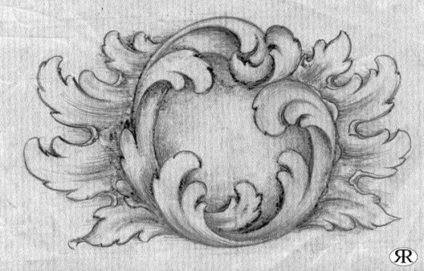 Зарисовки здания в стиле эпоха Ренесанса