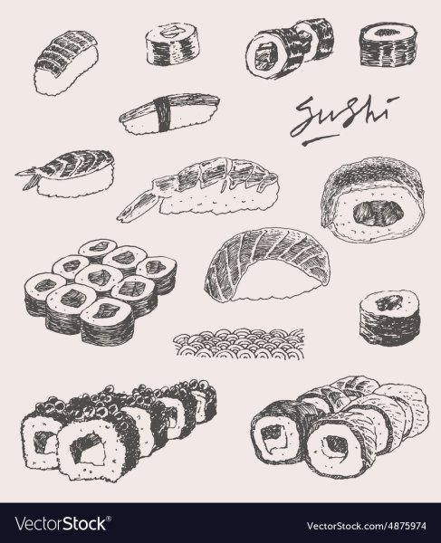 Роллы скетч