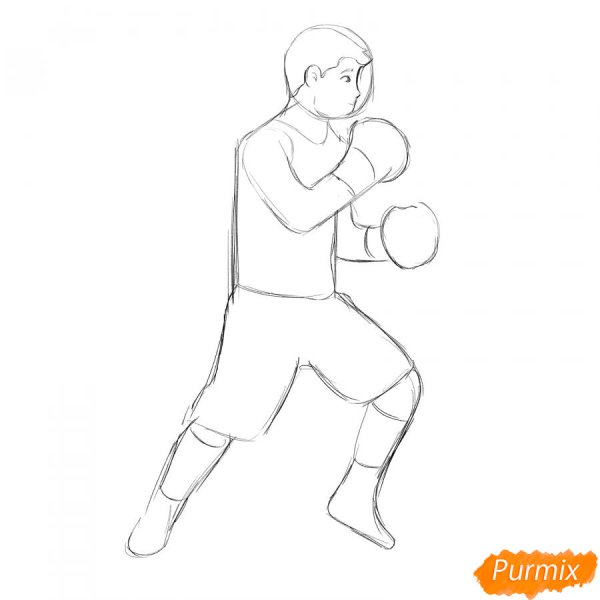 Рисунок боксера карандашом