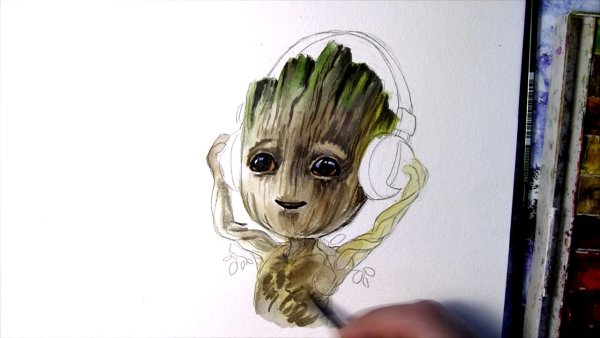 Рисунок Грута поэтапно