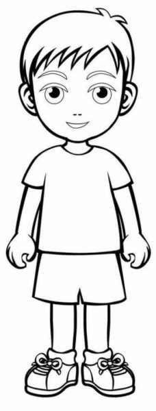 Поэтапное рисование мальчика для детей