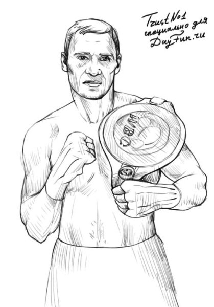 Раскраска боксеры на ринге