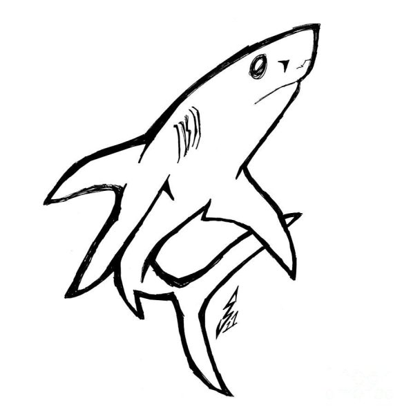 Акула простым карандашом