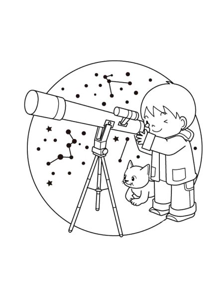 Астроном раскраска для детей
