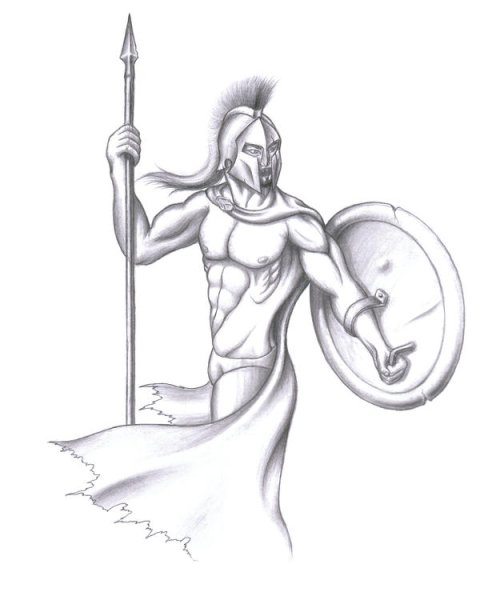 Спартанец карандашом