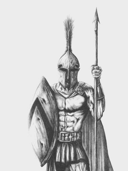 Спартанец Гладиатор эскиз