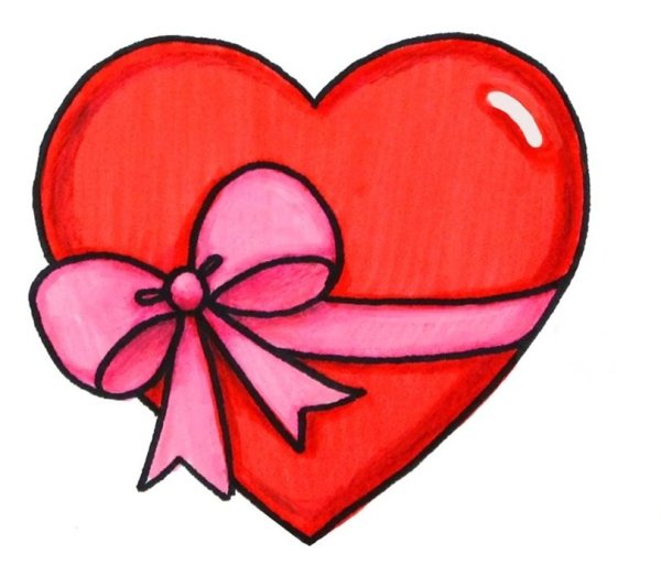 Сердце раскраска для детей