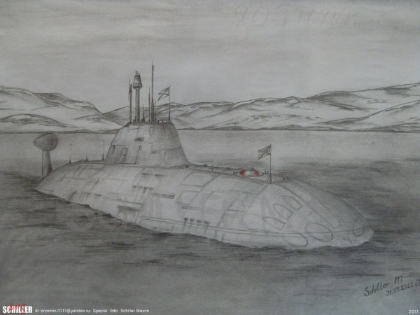 Подводная лодка рисунок