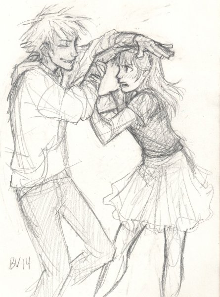 Пара арт карандашом