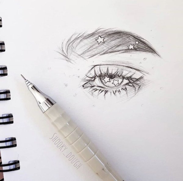 Зарисовки для скетчбука глаза