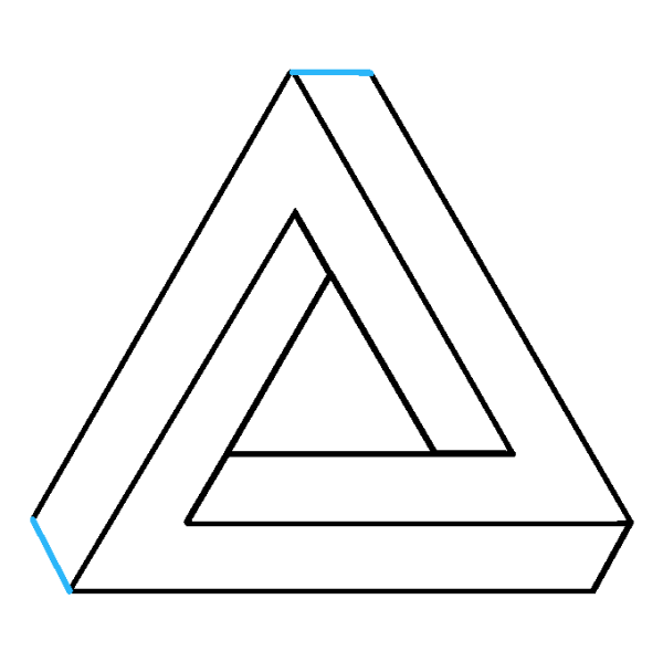 Невозможный треугольник по клеточкам